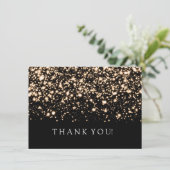 Carte de remerciement de mariage Gold Midnight Gla (Debout devant)