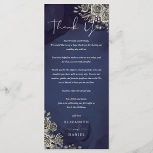Carte de remerciement de mariage gothique bleu min
