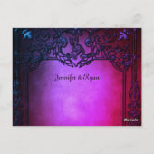 Carte de remerciement de mariage gothique élégant (Dos)