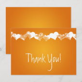 Carte de remerciement de mariage Grunge Hearts Ora (Devant / Derrière)