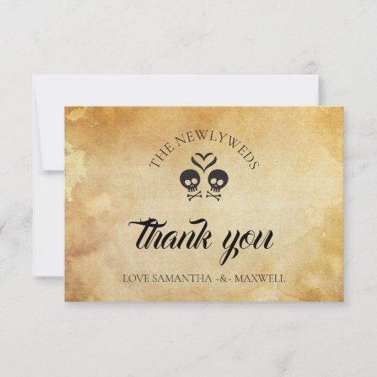 Carte de remerciement de mariage Halloween (Devant)