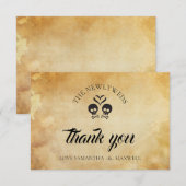 Carte de remerciement de mariage Halloween (Devant / Derrière)