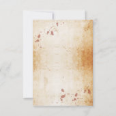 Carte de remerciement de mariage Halloween Cadre g (Dos)