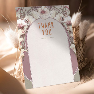 Carte de remerciement de mariage Insert Vintage Ar