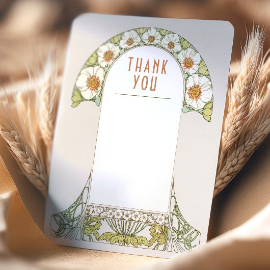 Carte de remerciement de mariage Insert Vintage Ar