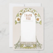 Carte de remerciement de mariage Insert Vintage Ar (Devant)