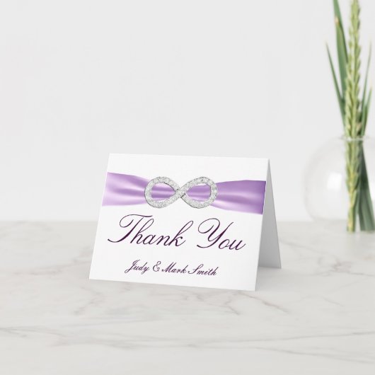 Carte de remerciement de mariage Lavender Diamond  (Devant)