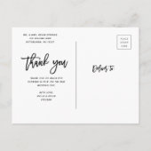 Carte de remerciement de mariage Love and Thanks (Dos)