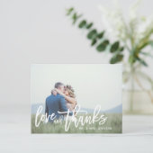 Carte de remerciement de mariage Love and Thanks (Debout devant)