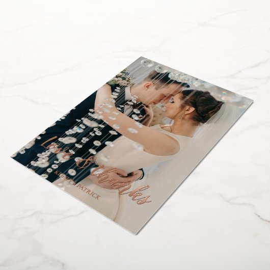 Carte de remerciement de mariage Love & thanks (Rotation)