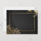 Carte de Remerciement de Mariage Luxe Or (Dos)