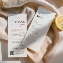 Carte de remerciement de mariage MADDIE avec code
