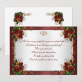 Carte de remerciement de mariage "Mariage d'hiver" (Devant / Derrière)