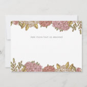 Carte de remerciement de mariage Merci Roses Capri (Dos)