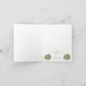 Carte de remerciement de mariage Midori Lime Paon (Intérieur)