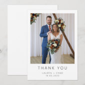 Carte de remerciement de mariage minimaliste (Devant / Derrière)