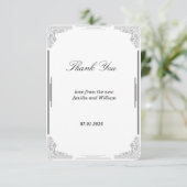 Carte de remerciement de mariage minimaliste (Debout devant)