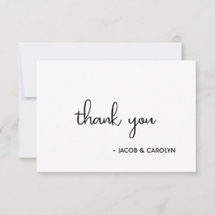 Carte de remerciement de mariage minimaliste bohèm