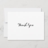 Carte de remerciement de mariage minimaliste noir  (Devant)