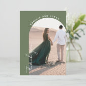 Carte de remerciement de mariage Minimaliste Palmi (Debout devant)