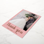 Carte de remerciement de mariage moderne 2 photo f (Rotation)