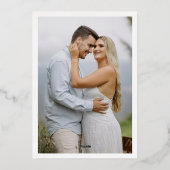 Carte de Remerciement de Mariage Moderne avec Feui (Verso)