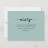 Carte de remerciement de mariage moderne avec phot (Dos)