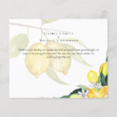 Carte de remerciement de mariage moderne avec thèm (Dos)