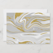 Carte de remerciement de mariage moderne en marbre (Dos)