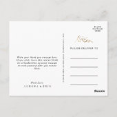 Carte de remerciement de mariage Montagne Verte et (Dos)