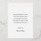 Carte de remerciement de mariage nautique à monogr (Verso)