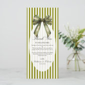Carte de remerciement de mariage Olive Bow (Debout devant)