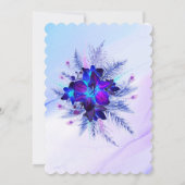 Carte de remerciement de mariage Orchidée Bleue (Dos)