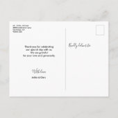 Carte de remerciement de mariage personnalisée ave (Dos)