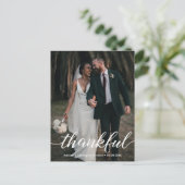 Carte de remerciement de mariage personnalisée ave (Debout devant)