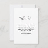 Carte de remerciement de mariage personnalisée ave (Dos)