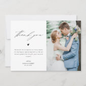 carte de remerciement de mariage personnalisée ave (Devant)