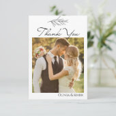 Carte de remerciement de mariage personnalisée mod (Debout devant)