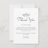 Carte de remerciement de mariage personnalisée mod (Dos)