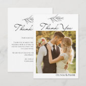 Carte de remerciement de mariage personnalisée mod (Devant / Derrière)