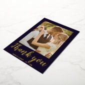 Carte de remerciement de mariage photo 2 écriture  (Rotation)