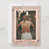 Carte de remerciement de mariage photo avec écritu (Devant)