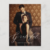 Carte de remerciement de mariage photo avec texte  (Devant)