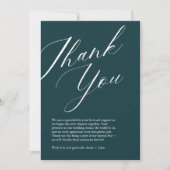 Carte de remerciement de mariage photo avec texte (Devant)