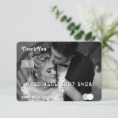 Carte de remerciement de mariage photo carte de cr (Debout devant)