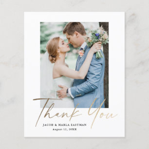 Carte de remerciement de mariage photo de script m