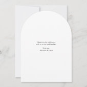 Carte de remerciement de mariage photo élégante mo (Dos)