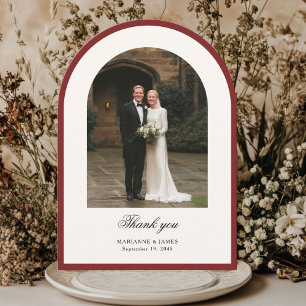 Carte de remerciement de mariage photo élégante mo