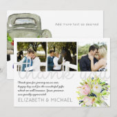 Carte de remerciement de mariage PHOTO en collage (Devant / Derrière)