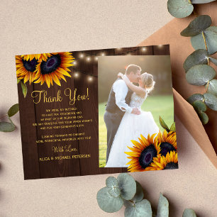 Carte de remerciement de mariage photo florale rus